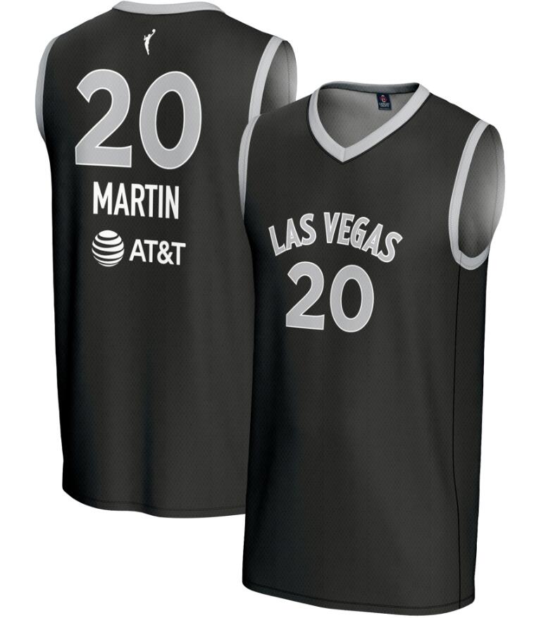 Men Unisex GameDay Greats #20 Kate Martin Black Las Vegas Aces Lightweight black Basketball Jersey->more ncaa teams->NCAA Jersey
